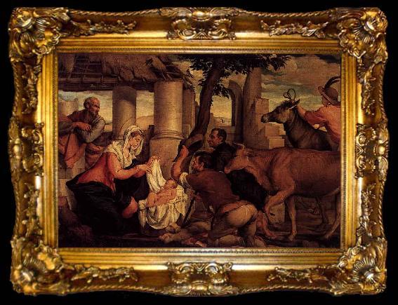 framed  Jacopo Bassano The Adoration of the Shepherds, ta009-2